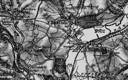 Old map of Lower Ellastone in 1897