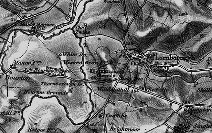 Old map of Bourton Grounds in 1896