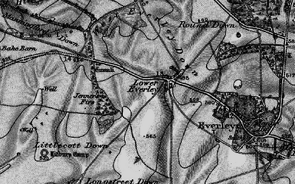 Old map of Lower Everleigh in 1898