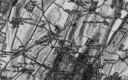 Old map of Lower Eythorne in 1895