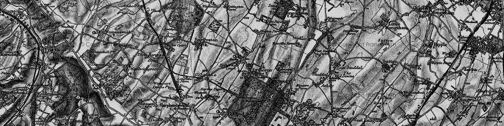 Old map of Lower Eythorne in 1895