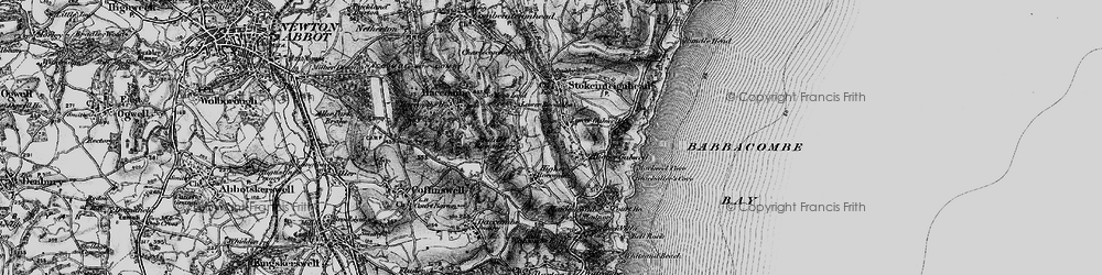 Old map of Lower Gabwell in 1898