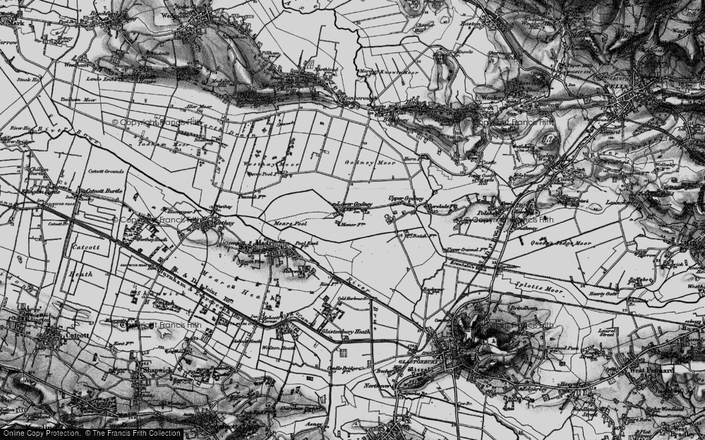 Old Map of Lower Godney, 1898 in 1898