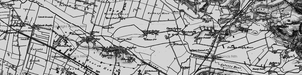 Old map of Lower Godney in 1898