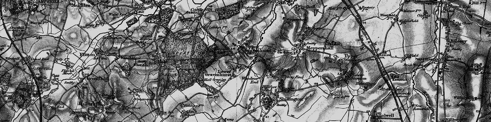 Old map of Lower Gravenhurst in 1896