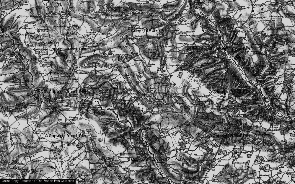 Old Map of Lower Green, 1895 in 1895