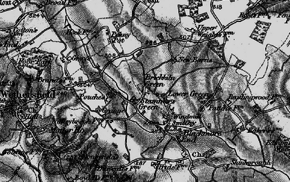 Old map of Lower Green in 1895