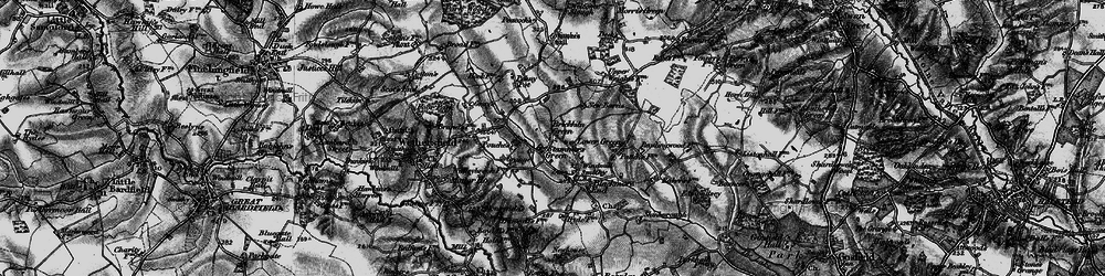 Old map of Lower Green in 1895