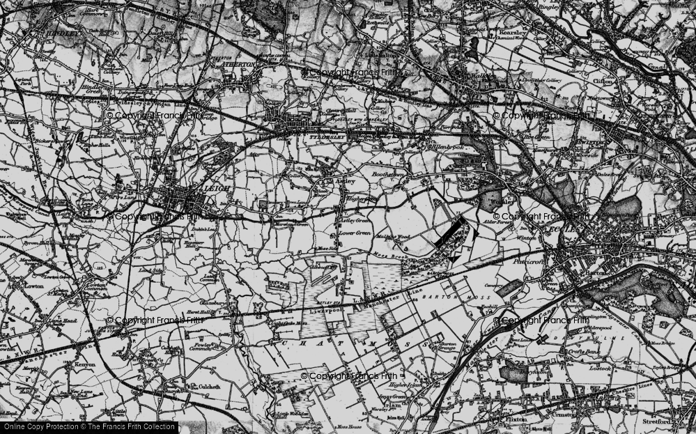 Old Map of Lower Green, 1896 in 1896