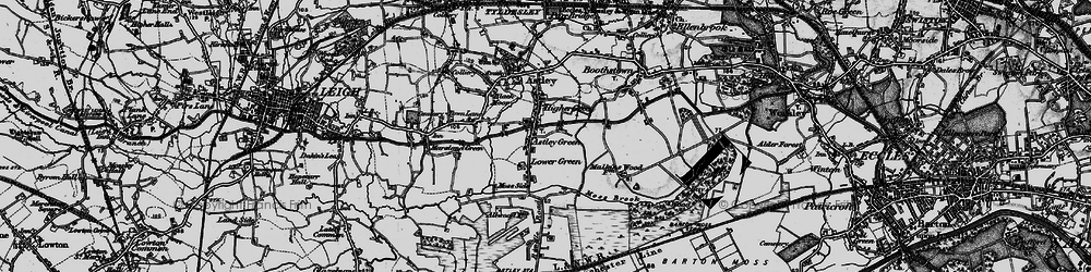 Old map of Lower Green in 1896