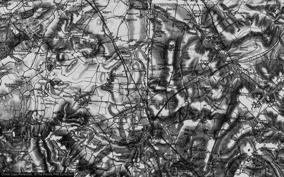 Old Map of Lower Green, 1896 in 1896