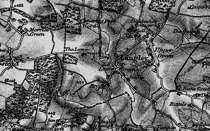 Old map of Lower Green in 1896