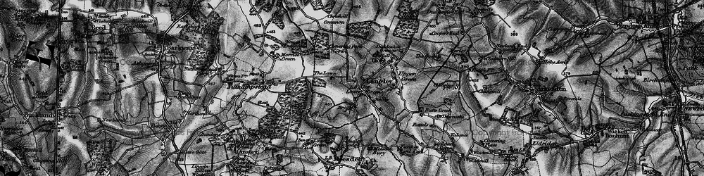 Old map of Lower Green in 1896