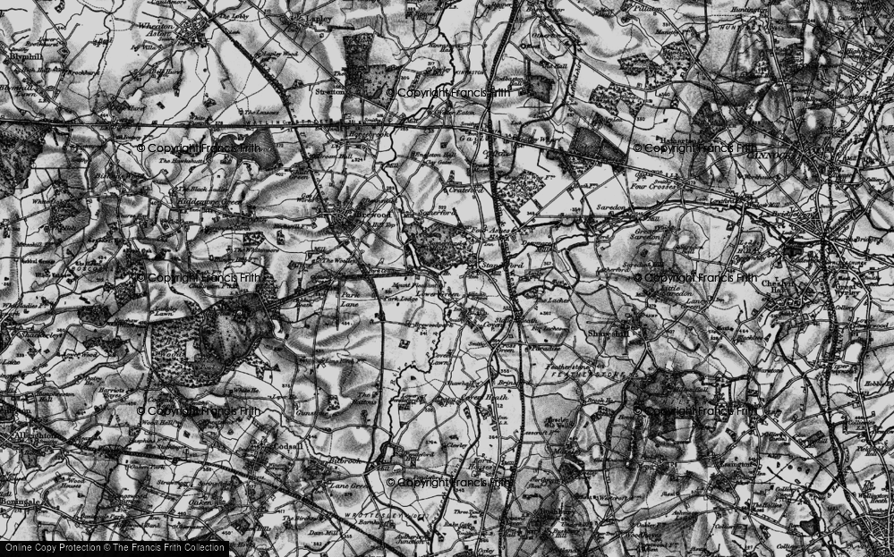 Old Map of Historic Map covering Somerford Hall in 1897