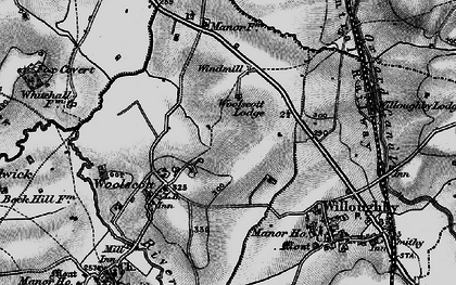 Old map of Lower Green in 1898