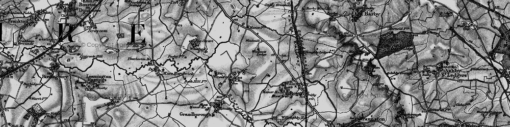 Old map of Lower Green in 1898