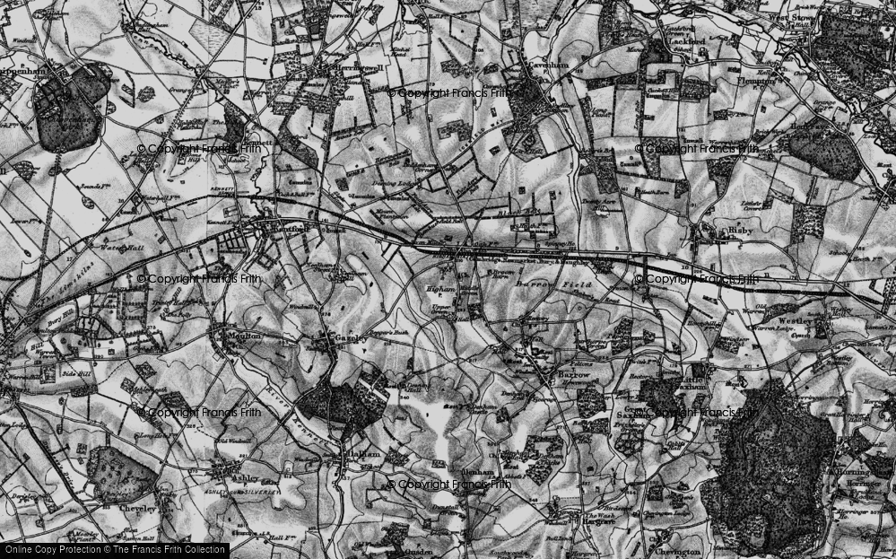Old Map of Lower Green, 1898 in 1898