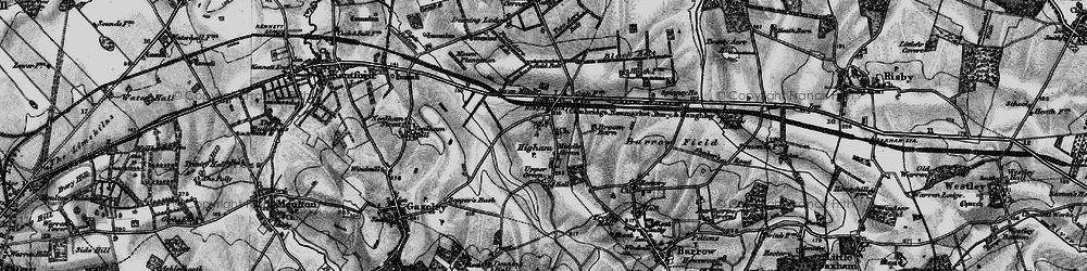 Old map of Lower Green in 1898