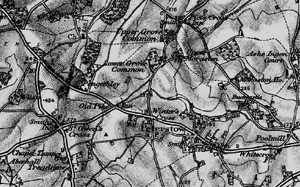 Old map of Winter's Cross in 1896