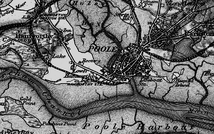 Old map of Poole Harbour in 1895