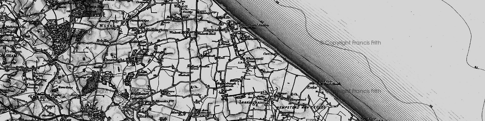 Old map of Lower Happisburgh in 1898