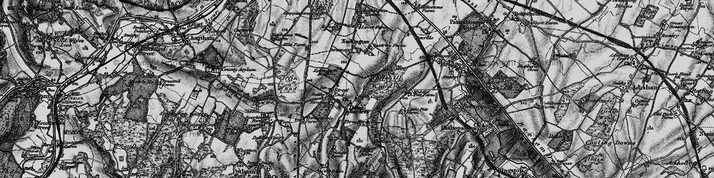 Old map of Lower Hardres in 1895