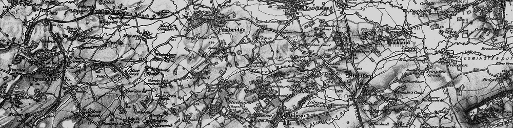 Old map of Tippet's Brook in 1899