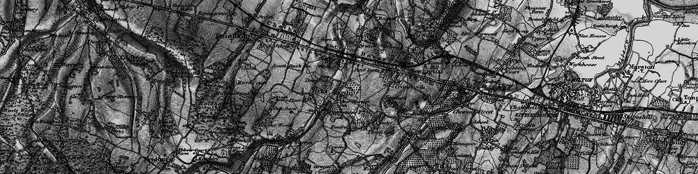 Old map of Lower Hartlip in 1895