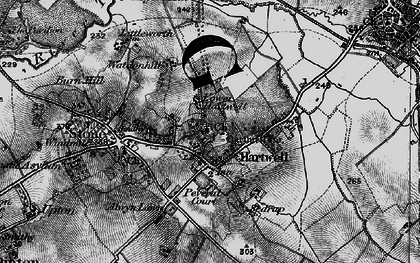 Old map of Lower Hartwell in 1895