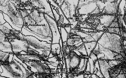 Old map of Lower Hatton in 1897