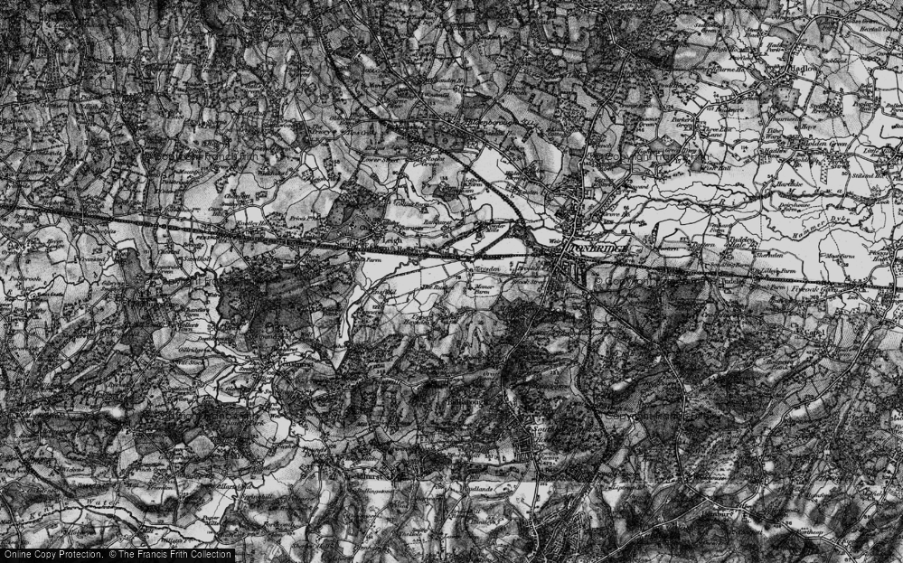 Old Map of Lower Haysden, 1895 in 1895