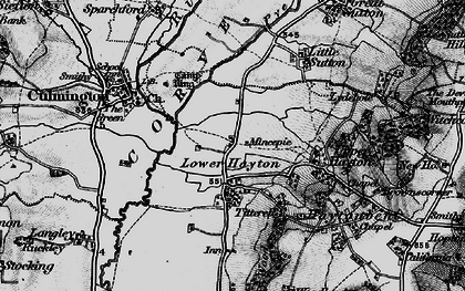 Old map of Lower Hayton in 1899