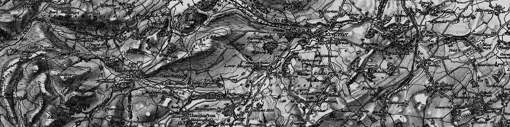 Old map of Lower Hergest in 1899