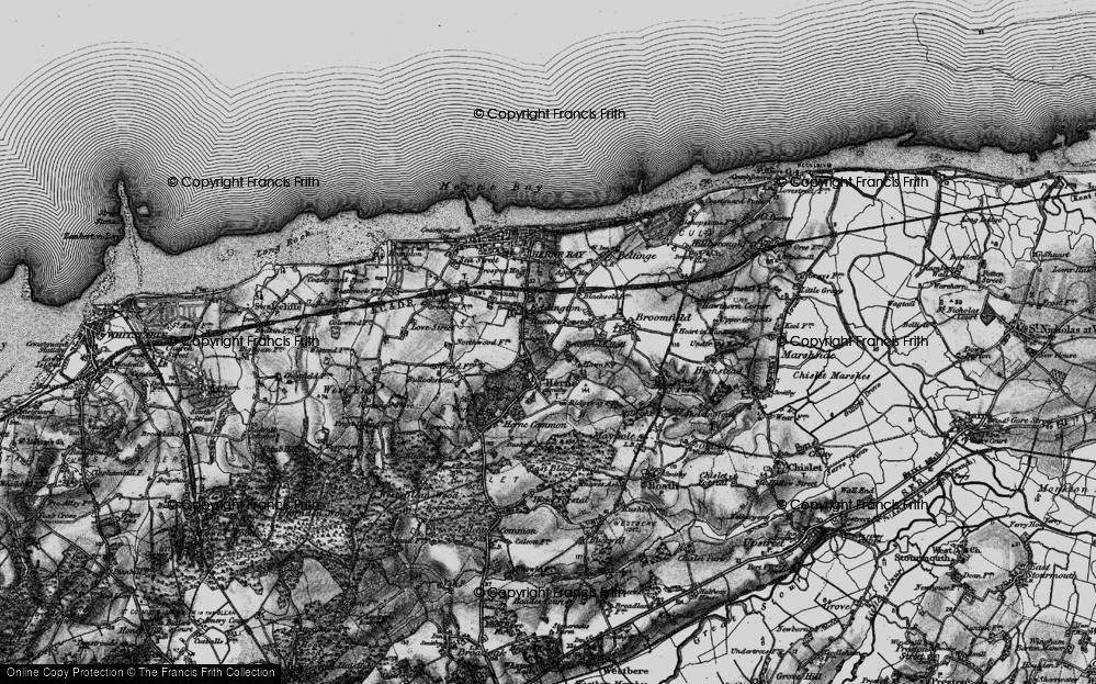 Old Map of Lower Herne, 1894 in 1894
