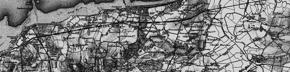 Old map of Lower Herne in 1894