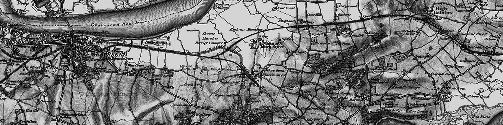Old map of Lower Higham in 1895