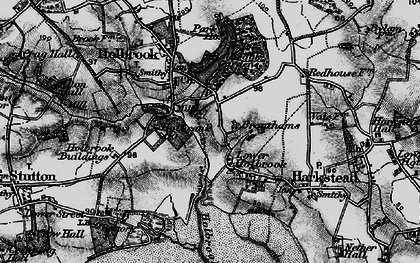 Old map of Holbrook Gardens in 1896