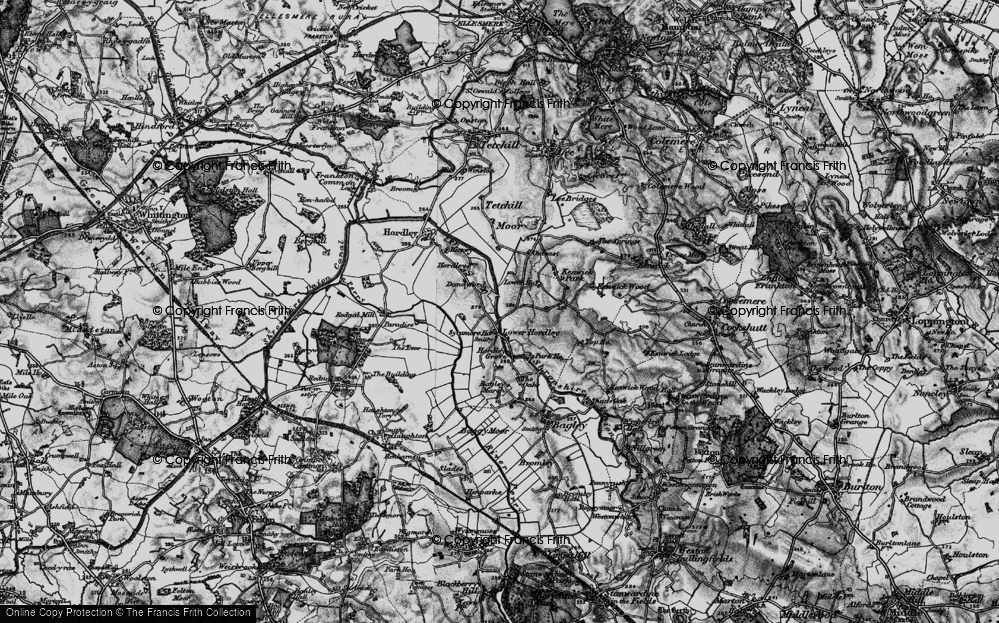 Old Map of Lower Hordley, 1897 in 1897