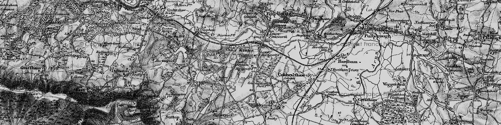 Old map of Lower Horncroft in 1895