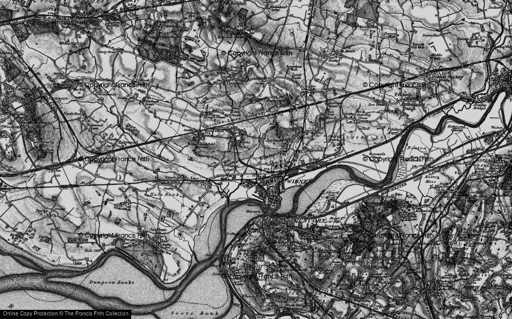 Old Map of Lower House, 1896 in 1896
