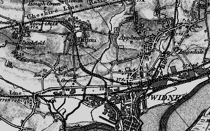 Old map of Lower House in 1896