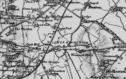 Old map of Lower Kinnerton in 1897