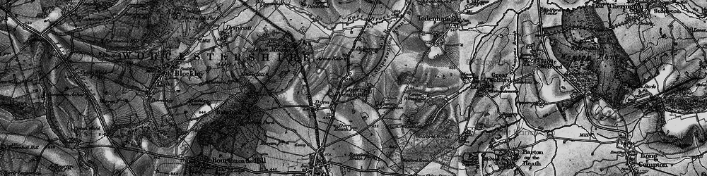Old map of Lower Lemington in 1898
