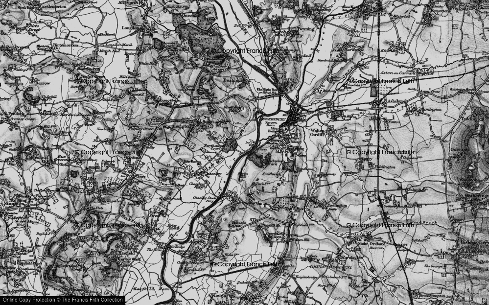 Old Map of Lower Lode, 1896 in 1896