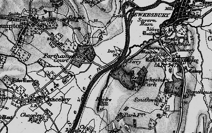 Old map of Lower Lode in 1896