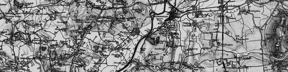 Old map of Lower Lode in 1896