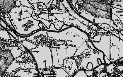 Old map of Lower Mickletown in 1896