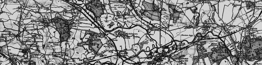 Old map of Lower Mickletown in 1896