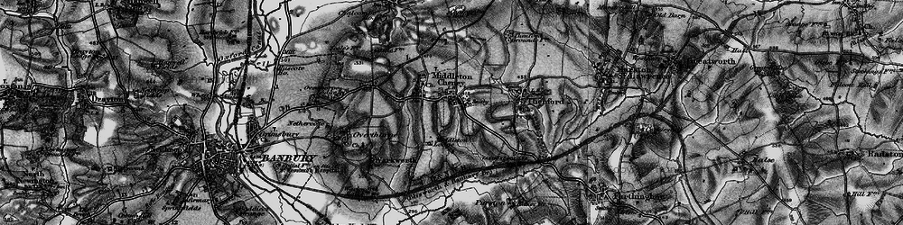 Old map of Lower Middleton Cheney in 1896
