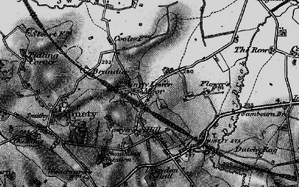 Old map of Lower Moor in 1896